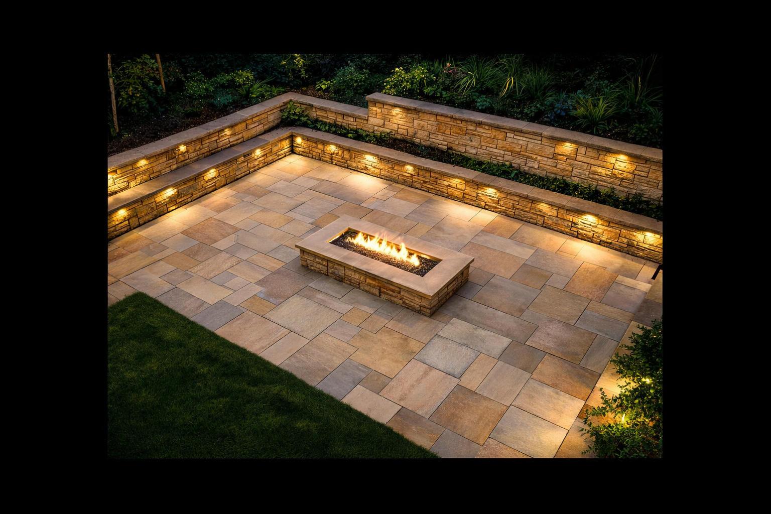 Luxury hardscape patio